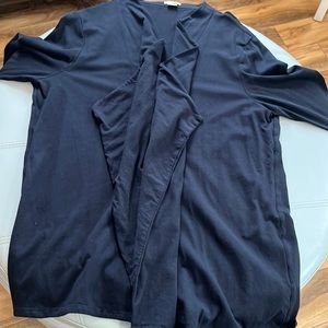 Black JCREW jacket. “Waterfall “ style XL